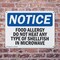 Signmission Food Allergy Do Not Heat Any Type Of Shellfish, 10 in W x Rectangle, Plastic OS-2PACK-NS-P-710-L-12810 - alternate 8